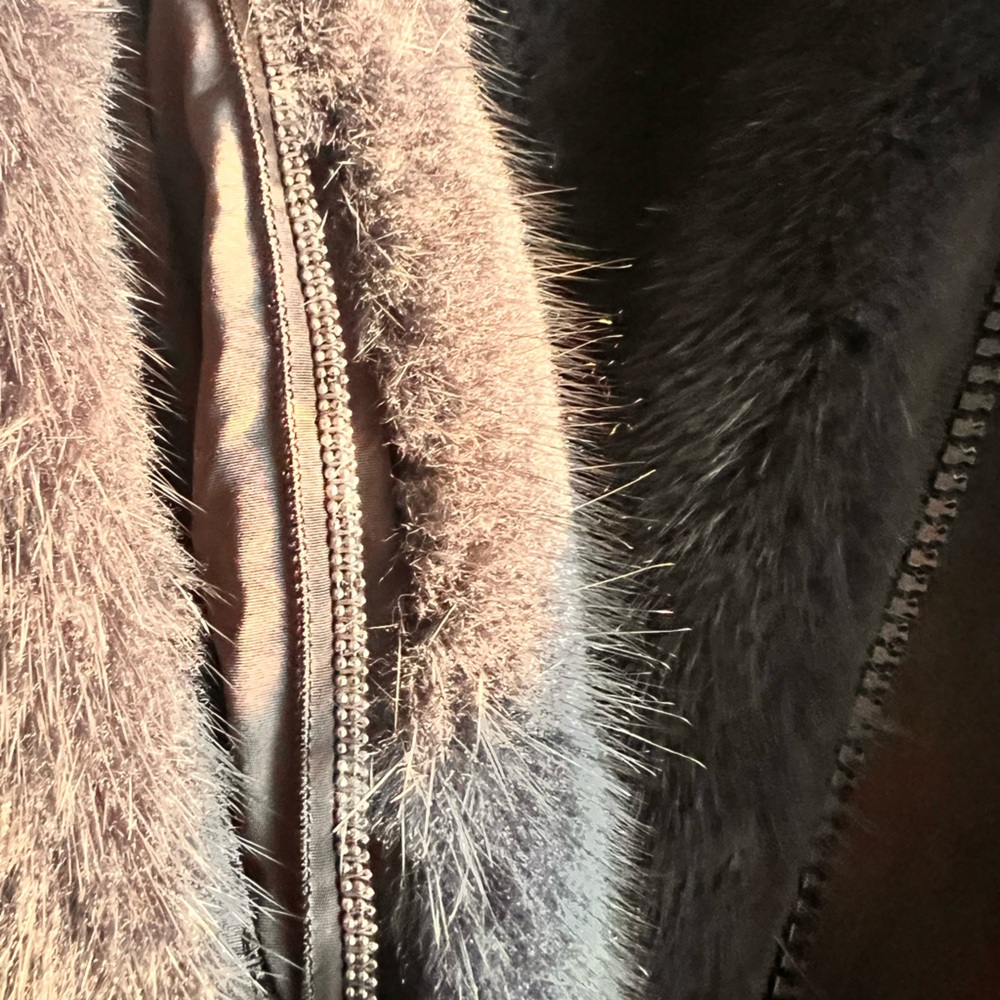 NWT Brunello Cucinelli Real Mink Reversible shearling Vest Monili Italy Size 44 - Picture 7 of 15